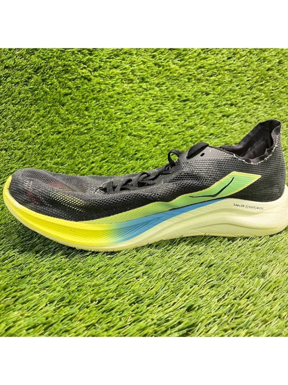 Hoka One One Cielo RD Mens Size 12 Black Yellow Athletic Running Shoes Sneakers